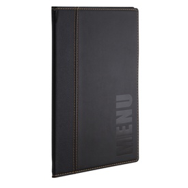 Portamenù Trendy - 1 inserto doppio incluso - A5 - 18 x 25 cm - nero - Securit
