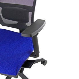 Poltrona semidirezionale Zoe ZOEA - con braccioli regolabili - blu/nero- Unisit