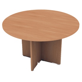 Tavolo riunione Easy - 4 posti - diametro 120 cm - altezza 72 cm - nocechiaro