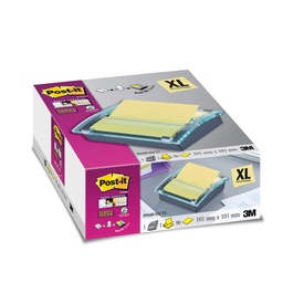 Dispenser Post it® Super Sticky - giallo Canary™ - a righe - 101 x 101mm - 90 fogli - Post it®