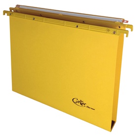 Cartella sospesa Joker - cassetto - interasse 39 cm - fondo U - 37 x 25cm - giallo - Bertesi