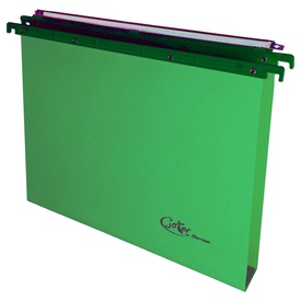 Cartella sospesa Joker - cassetto - interasse 39 cm - fondo U 3 cm - 37x25 cm - verde - Bertesi