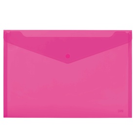 Buste con bottone - PPL - 33,5x23.5 cm - mix 3 colori fluo - Lebez - conf. 3 pezzi