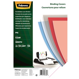 Copertine Clear - A4 - 150 micron - PVC - neutro trasparente - Fellowes - scatola 100 pezzi C109