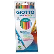 Pastelli colorati Stilnovo Acquarell - lunghezza 18cm mina 3,3mm - Giotto - Astuccio 12 pastelli colorati