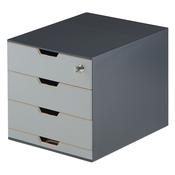 Set Coffee Point Box - 2 organizer inclusi - 28,9x27,9x35,4 cm - ABS - grigio - Durable
