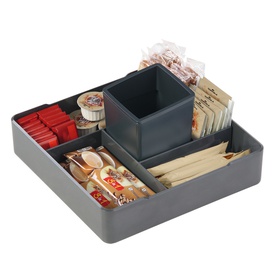 Mini cestino Coffee Point - 10x7,9x7,9 cm - ABS - nero - Durable