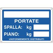 Cartello segnalatore - 30x20 cm - PORTATE: SPALLA/PIANO - alluminio - Cartelli Segnalatori