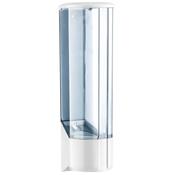 Dispenser per bicchieri in plastica -10x10x31,5 cm - bianco/azzurro trasparente - Mar Plast