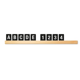 Kit Letter Shelf - mensola porta messaggi nera + 169 tessere (lettere enumeri) - Securit