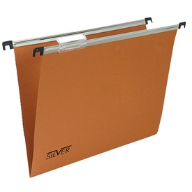 Cartella sospesa Silver - cassetto - interasse 33 cm - fondo V - 31,2 x25 cm -  arancio - Bertesi