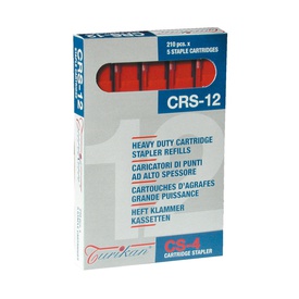 Caricatori CRS6 - 210 punti 12 mm - capacità massima 80 fogli - rosso -Turikan - conf. 5 pezzi