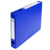 Scatola per archivio box - con bottone - 25x33 cm - dorso 4 cm - blu - Exacompta