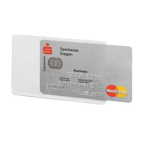 Tasca porta carte di credito RFID Secure - PPL - 5,4x8,7 cm - trasparente/argento - Durable