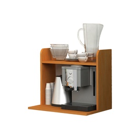 Sopralzo angolo Ristoro - punto caffè - 59,8 x 24 x 50 cm - bianco/nocechiaro