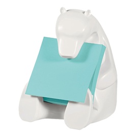 Dispenser orso bianco + ricarica Post-it Super Sticky Z Notes azzurro -BEAR-330 - 76 x 76 mm - 90 fogli - Post-it
