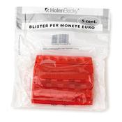 Portamonete - PVC - 5 cent - rosso - HolenBecky - blister 20 pezzi