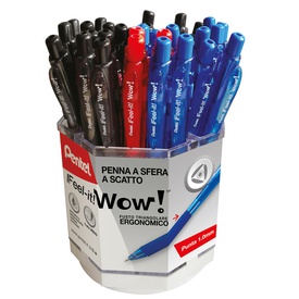 Penna sfera Wow - colori assortiti - Pentel - expo 96 pezzi