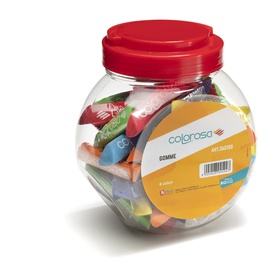 Gomma soft touch Colorosa - 8 cm - colori assortiti - RiPlast - expo 48pezzi