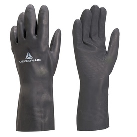 Guanti per protezione chimica VE509 - neoprene floccato cotone - taglia07/08 - nero - Deltaplus