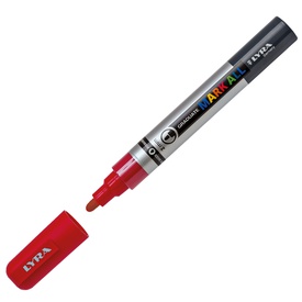 Marcatore a base d'acqua Graduate Mark All  - punta tonda 2mm - rosso -Lyra