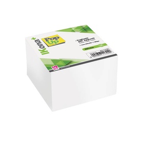 Foglietti Cubo - collato su un lato - bianco - 9,5 x 9,5 cm - 700 fogli- IKona+