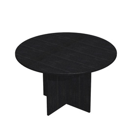 Tavolo riunione Easy - 4 posti - diametro 120 cm - altezza 72 cm - nerovenato frassino