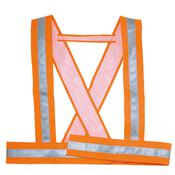 Bretella alta visibilità Bauce - arancio fluo - larghezza cintura e bretelle 7,5cm - taglia M - Deltaplus