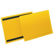 Buste identificazione magnetiche - A4 orizzontali - giallo - Durable - conf.50 pezzi