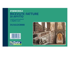 Blocco ricevute/ fatture di affitto - 50/50 copie autoricalcanti - 16,8x 10 cm - DU1612C0000 - Data Ufficio