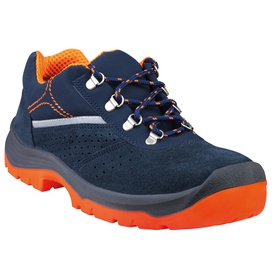 Calzatura di sicurezza Rimini 4 S1P SRC - pelle scamosciata perforata -numero 45 - blu/arancio - Deltaplus