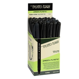 Penna sfera Tratto Uno Green - punta media 1 mm - nero - Tratto - conf.50 pezzi
