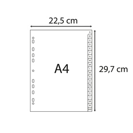 Intercalare alfabetico - PPL riciclato - A4 - A-Z - grigio - Exacompta