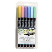 Pennarello Aqua Brush Duo - colori pastel - Lyra - conf. 6 pezzi