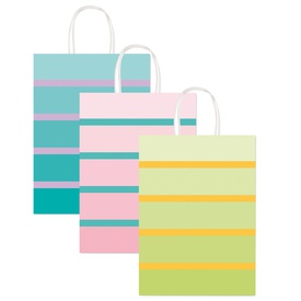 Shopper bicolor - con manici - carta ritorta - 36 x 12 x 41 cm - coloriassortiti - Rex Sadoch