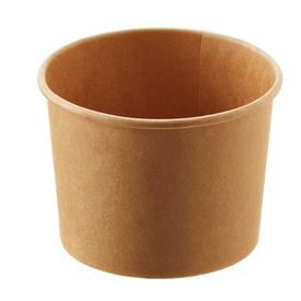 Coppetta gelato monouso - rotonda - diametro 10,5 cm - 335 ml - carta -avana - Leone - conf. 500 pezzi