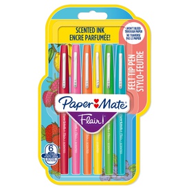 Pennarello Flair Nylon - colori assortiti Scented - Papermate - conf. 6pezzi