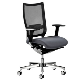 Poltrona semidirezionale Elite concept COT - con braccioli regolabili -nero - Unisit