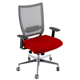 Poltrona semidirezionale Elite concept COTXL - con braccioli regolabili- rosso/grigio - Unisit