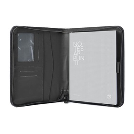 Portablocco Gate Trended - 19 x 23 cm - f.to utile A5 - ecopelle - nero- In Tempo