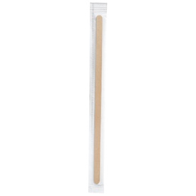 Palettina caffè - in busta singola - 11 cm - legno - Signor Bio - conf.100 pezzi
