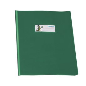 Copriquaderno coprente GreenLine - c/alette - A5 - lucido - PVC - verde- Ri.Plast