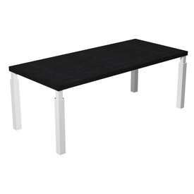 Scrivania direzionale Prestige Quadro - 180 x 90 cm - nero venato/bianco