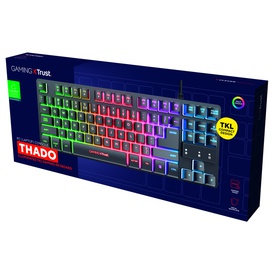 Tastiera gaming GX833 Thado - con illuminazione LED multicolore - metallo - nero - Trust