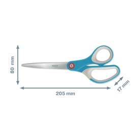 Forbici Cosy - 205 mm - acciaio - blu - Leitz