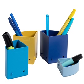 Portapenne modulare The Quarter Bee Blue - 12 x 12 x 8,3 cm - multicolore - Exacompta