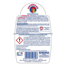 Detergente Professional acciaio brillante - in trigger - 700 ml - Chante Clair