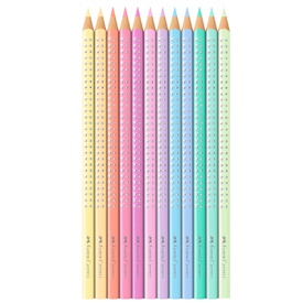 Astuccio matite colorate Sparkle Pastel - colori assortiti - Faber-Castell - conf. 12 pezzi