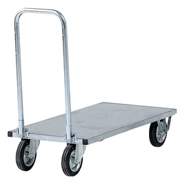 Carrello da lavoro - con manici pieghevoli e pianale - 250 kg - zincato- Tecnotelai
