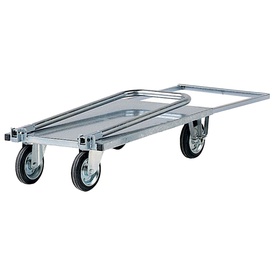 Carrello da lavoro - con manici pieghevoli e pianale - 200 kg - zincato- Tecnotelai